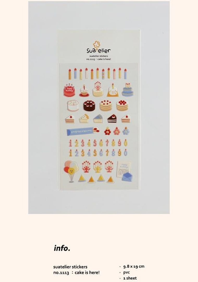 Suatelier, naklejki ozdobne, Tort