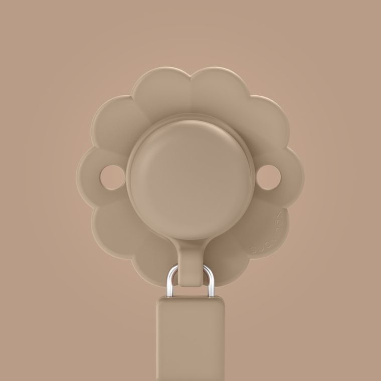 Suavinex, Wonder, silikonowa zawieszka do smoczka, karmelowa