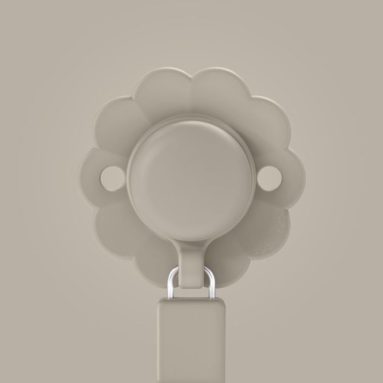 Suavinex, Wonder, silikonowa zawieszka do smoczka, szara