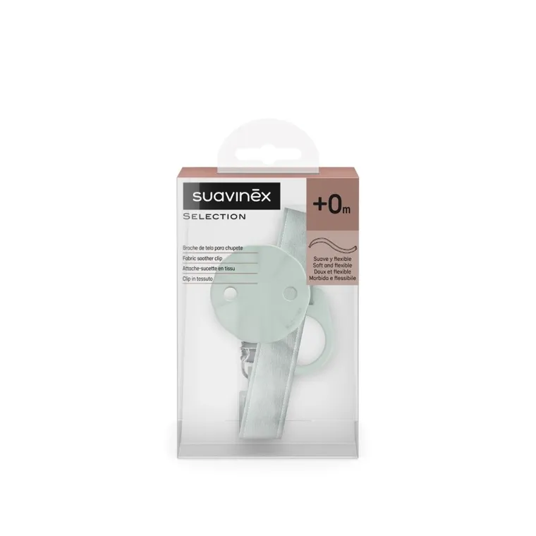 Suavinex, Wonderland, klips do smoczka z tasiemką, miętowy