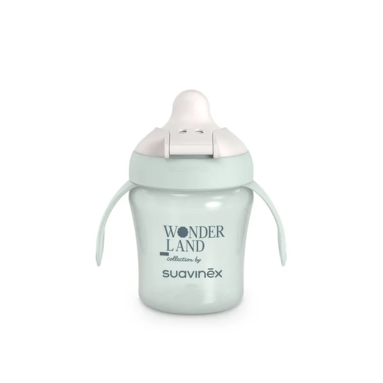 Suavinex, Wonderland, kubek do nauki picia, niekapek, miętowy, 200 ml, 6m+