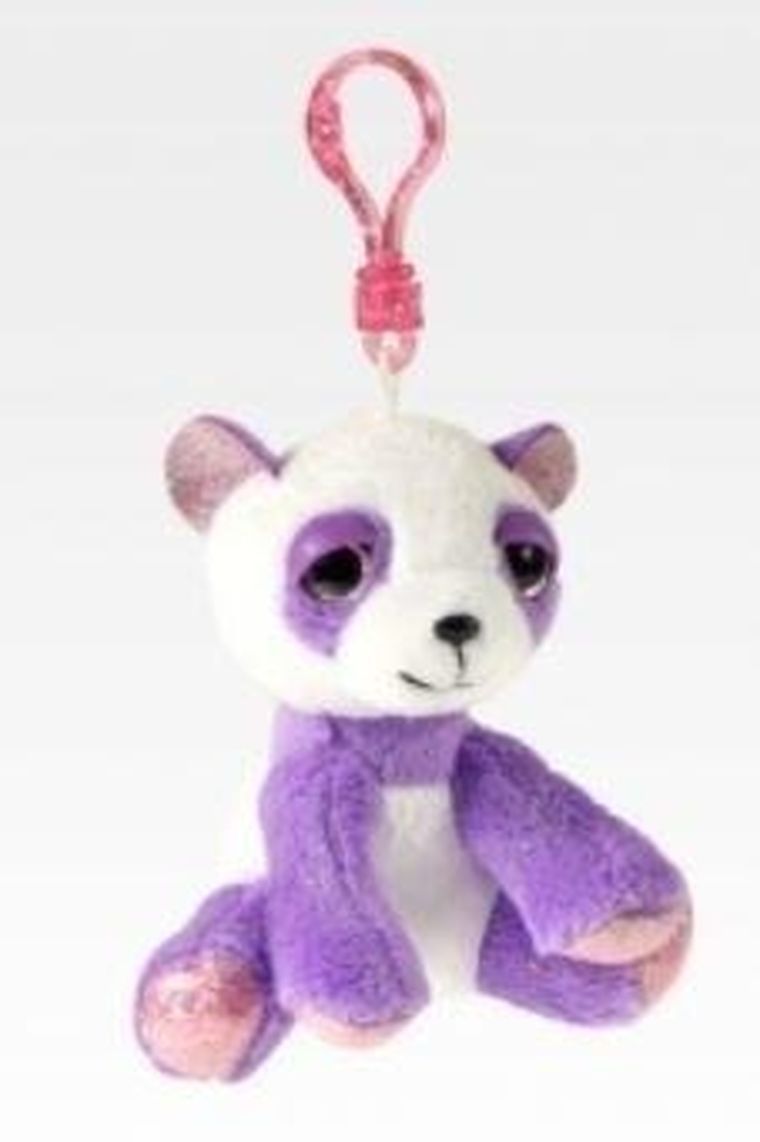 Suki, panda, breloczek, fioletowy