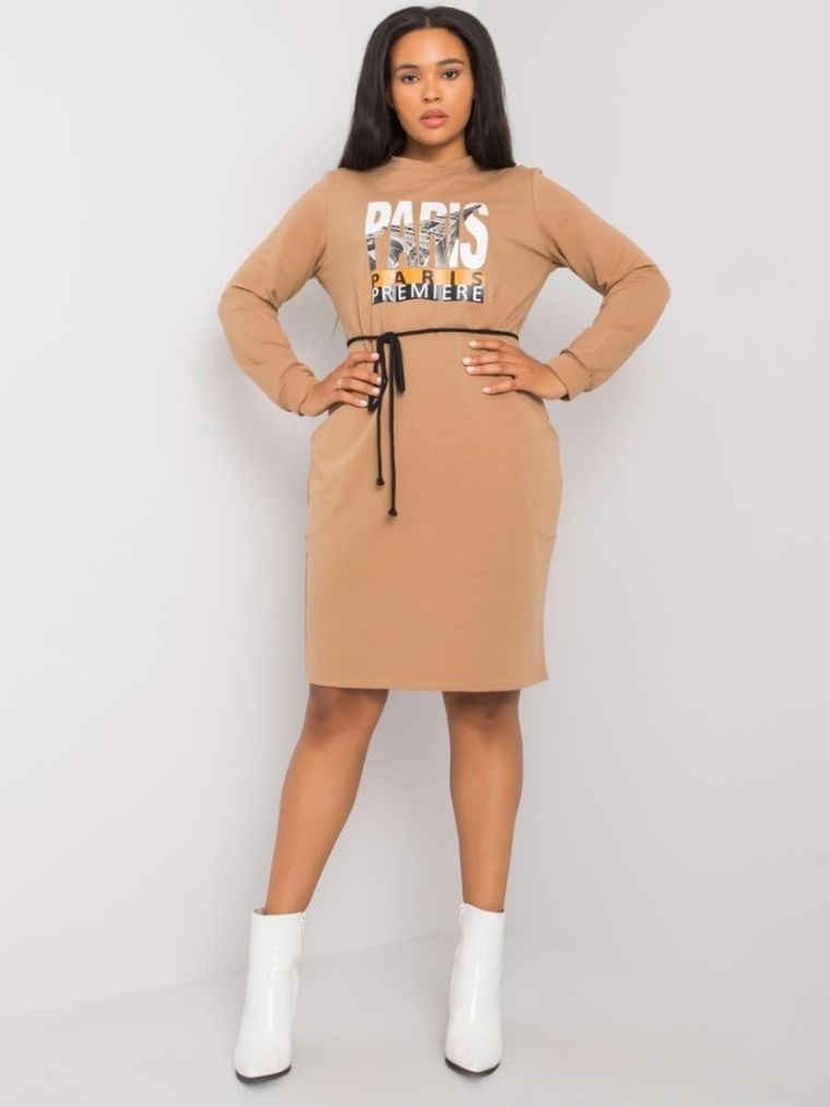 Sukienka damska, beżowa, Lakerta