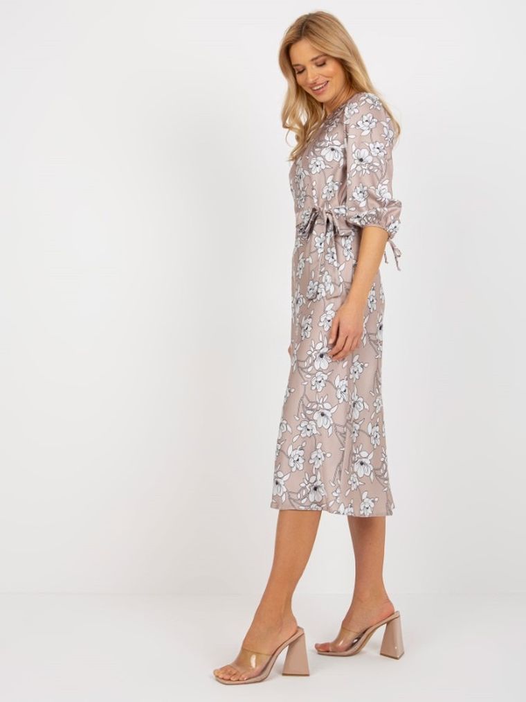 Sukienka damska, beżowa, Lakerta