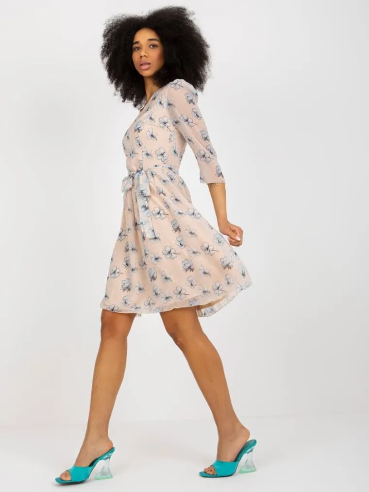 Sukienka damska, beżowa, Lakerta