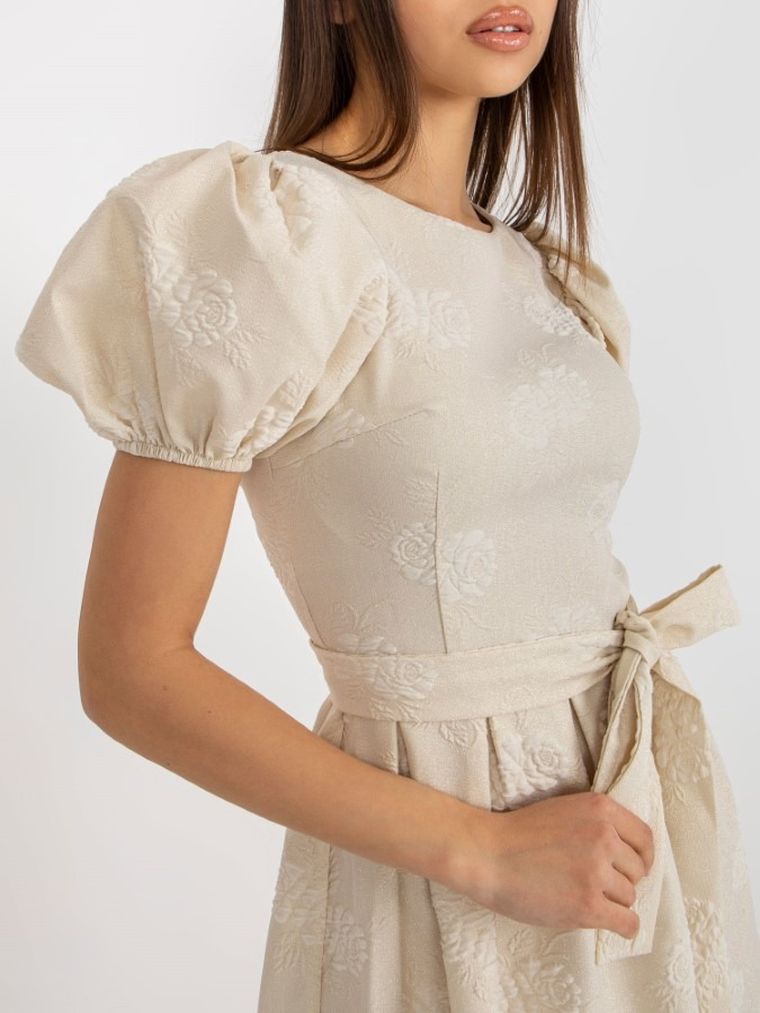 Sukienka damska, beżowa, Lakerta