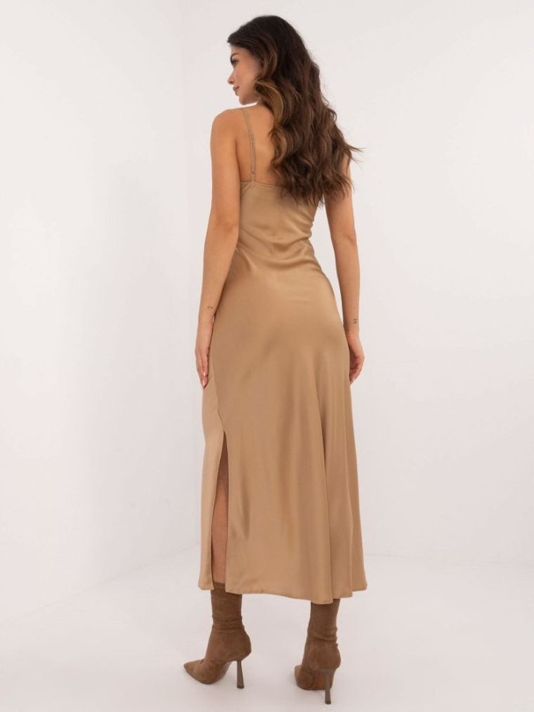 Sukienka damska, beżowa, Lakerta