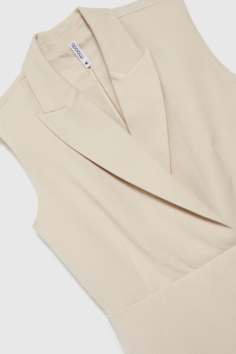 Sukienka damska, beżowa, Moodo