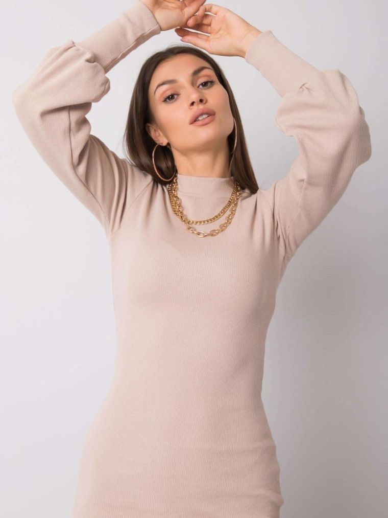 Sukienka damska, beżowa, Rue Paris