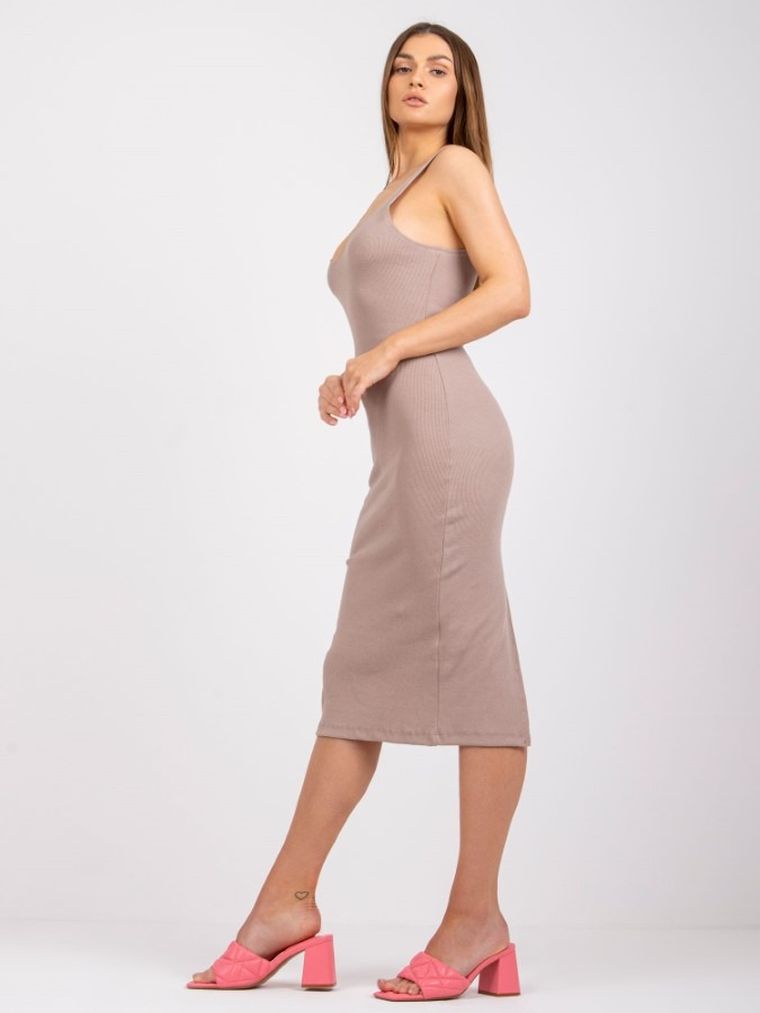 Sukienka damska, beżowa, Rue Paris