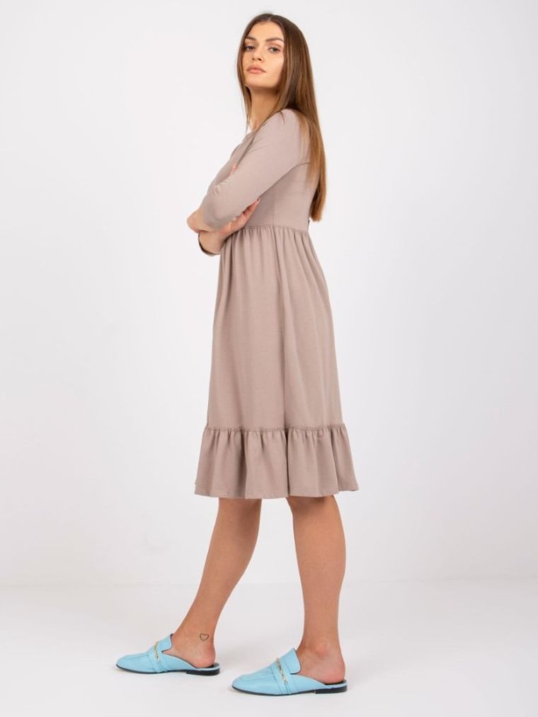 Sukienka damska, beżowa, Rue Paris