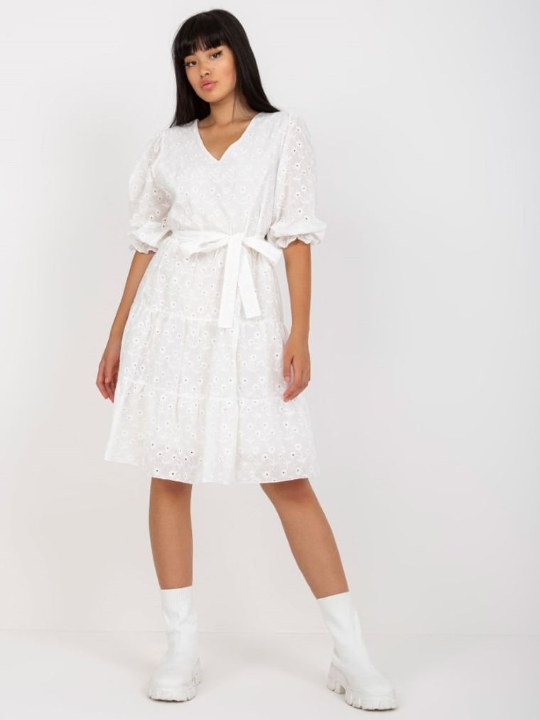 Sukienka damska, biała, Lakerta