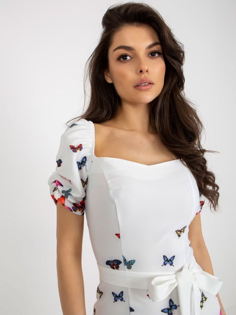 Sukienka damska, biała, Lakerta