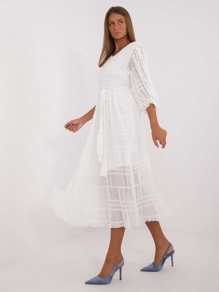 Sukienka damska, biała, Lakerta