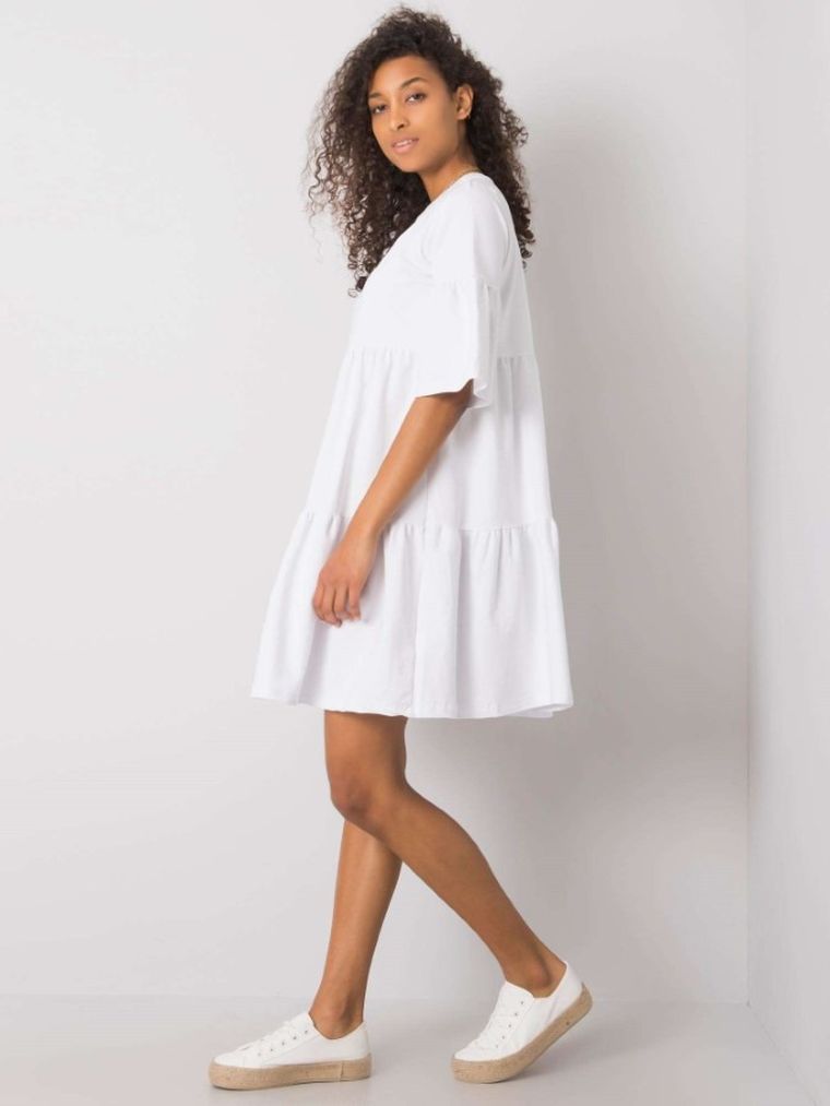 Sukienka damska, biała, Rue Paris