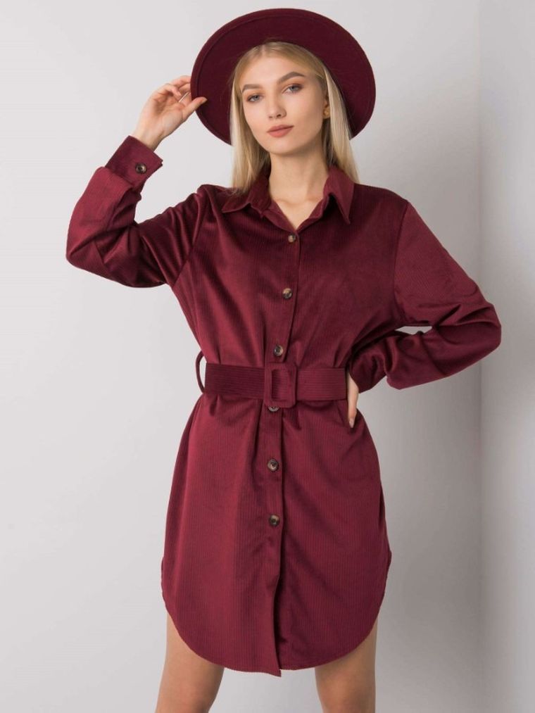 Sukienka damska, bordowa, Italy Moda