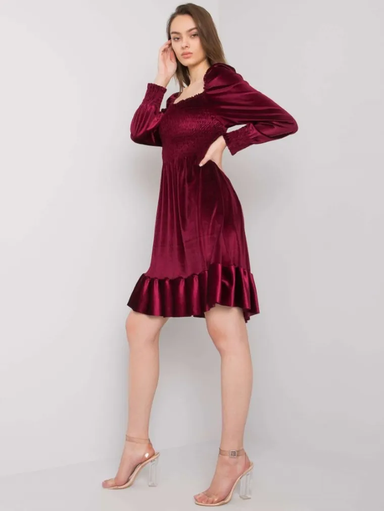 Sukienka damska, bordowa, Italy Moda