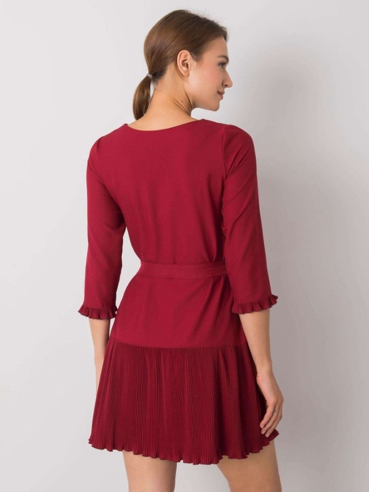 Sukienka damska, bordowa, Lakerta