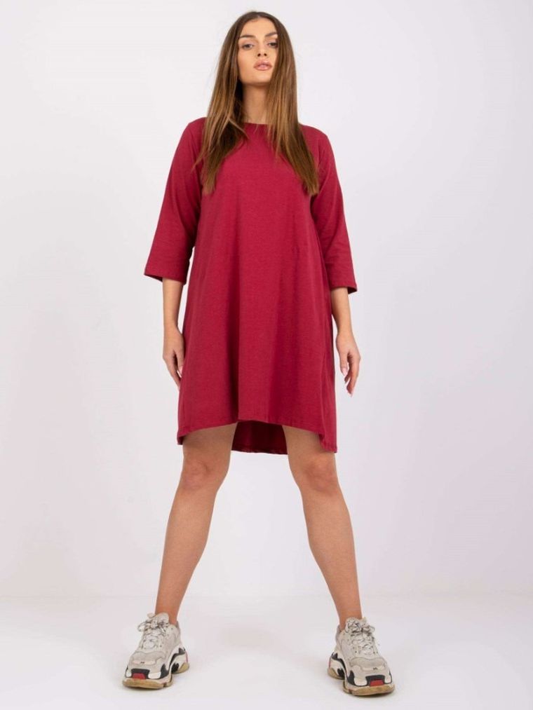 Sukienka damska, bordowa, Rue Paris