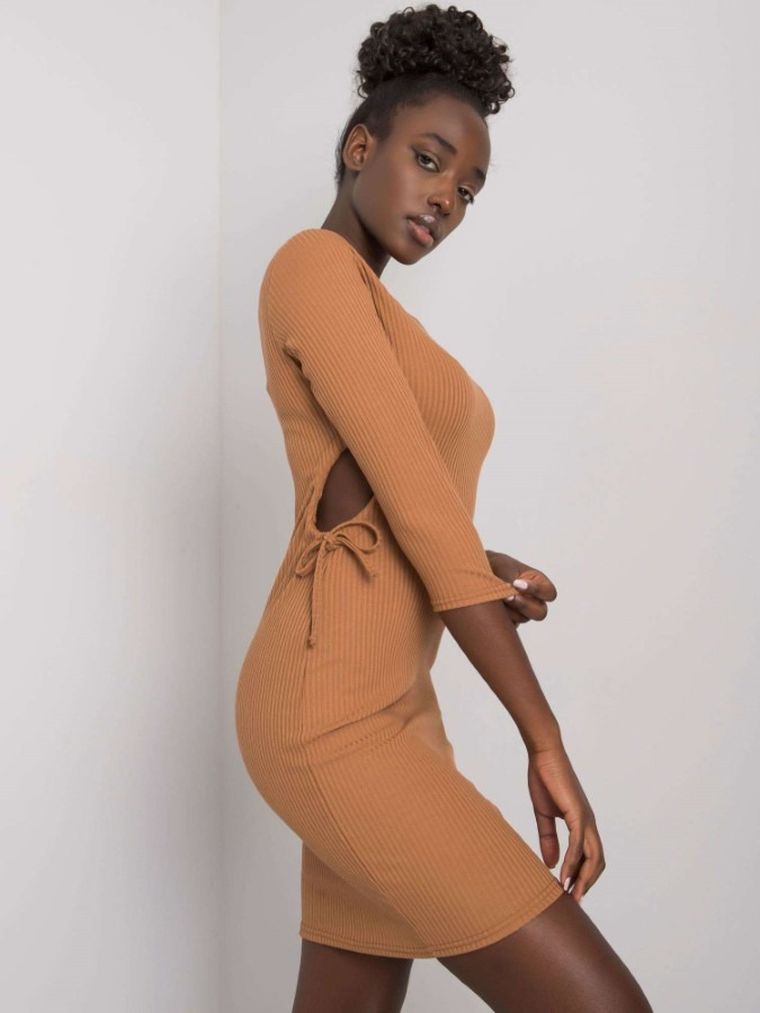 Sukienka damska, brązowa, Lakerta