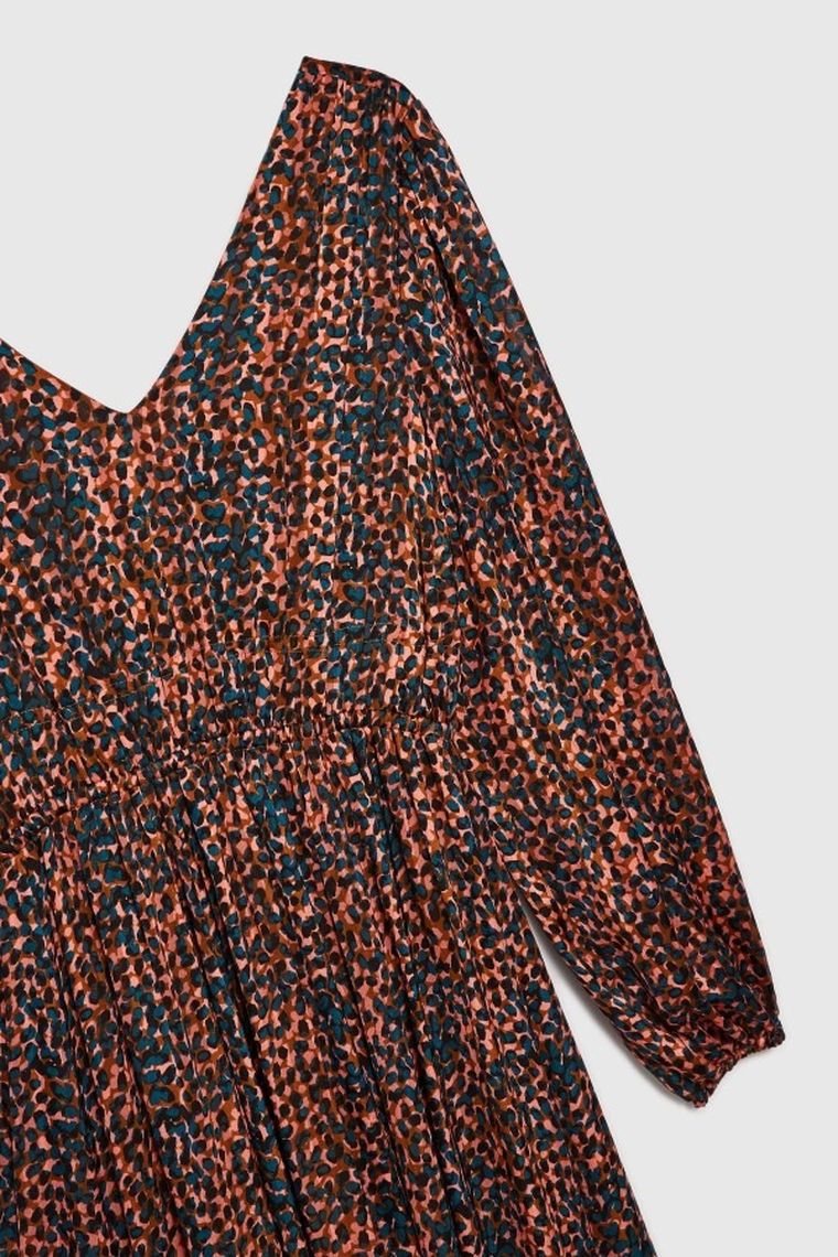 Sukienka damska, brązowa, Moodo