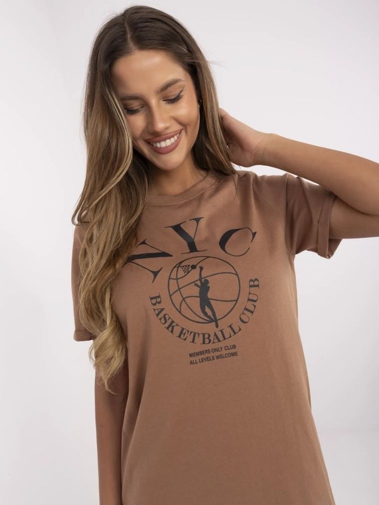 Sukienka damska, brązowa, Sublevel