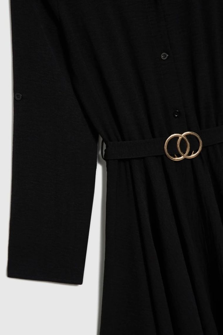 Sukienka damska, czarna, Moodo