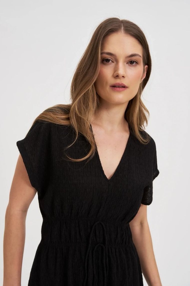 Sukienka damska, czarna, Moodo