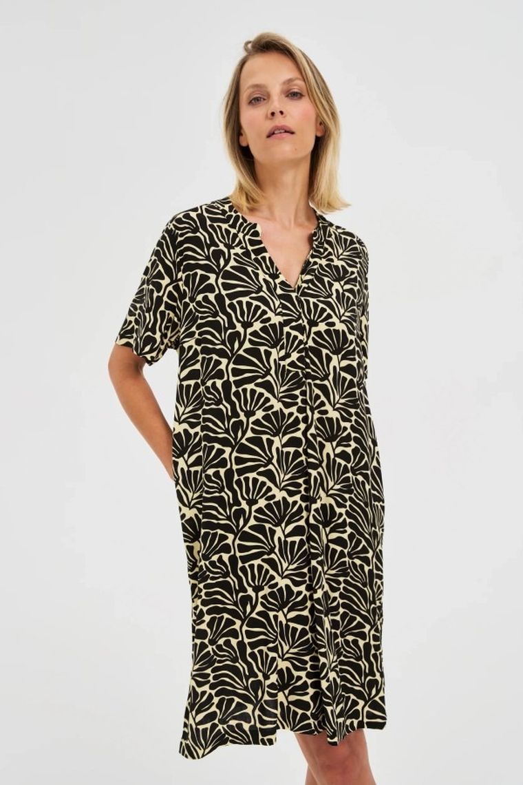 Sukienka damska, czarna, Moodo