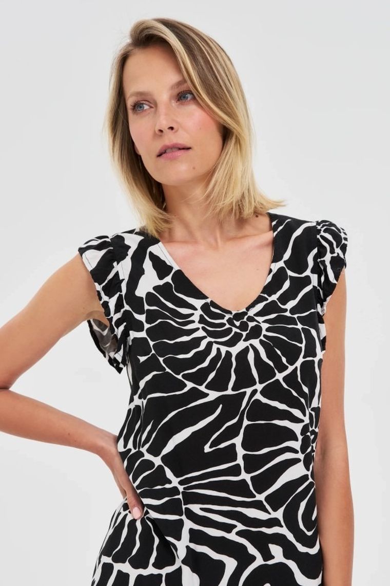 Sukienka damska, czarna, Moodo