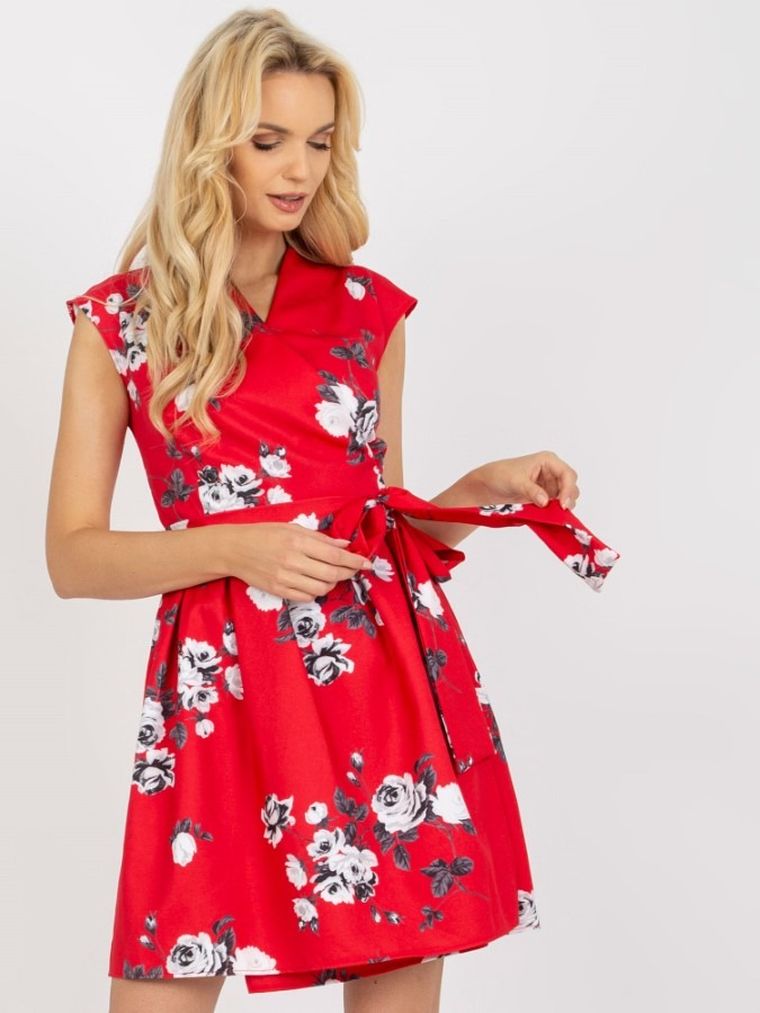 Sukienka damska, czerwona, Lakerta