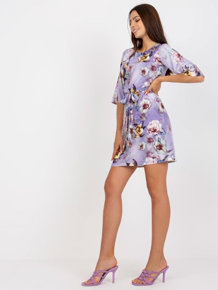 Sukienka damska, fioletowa, Lakerta