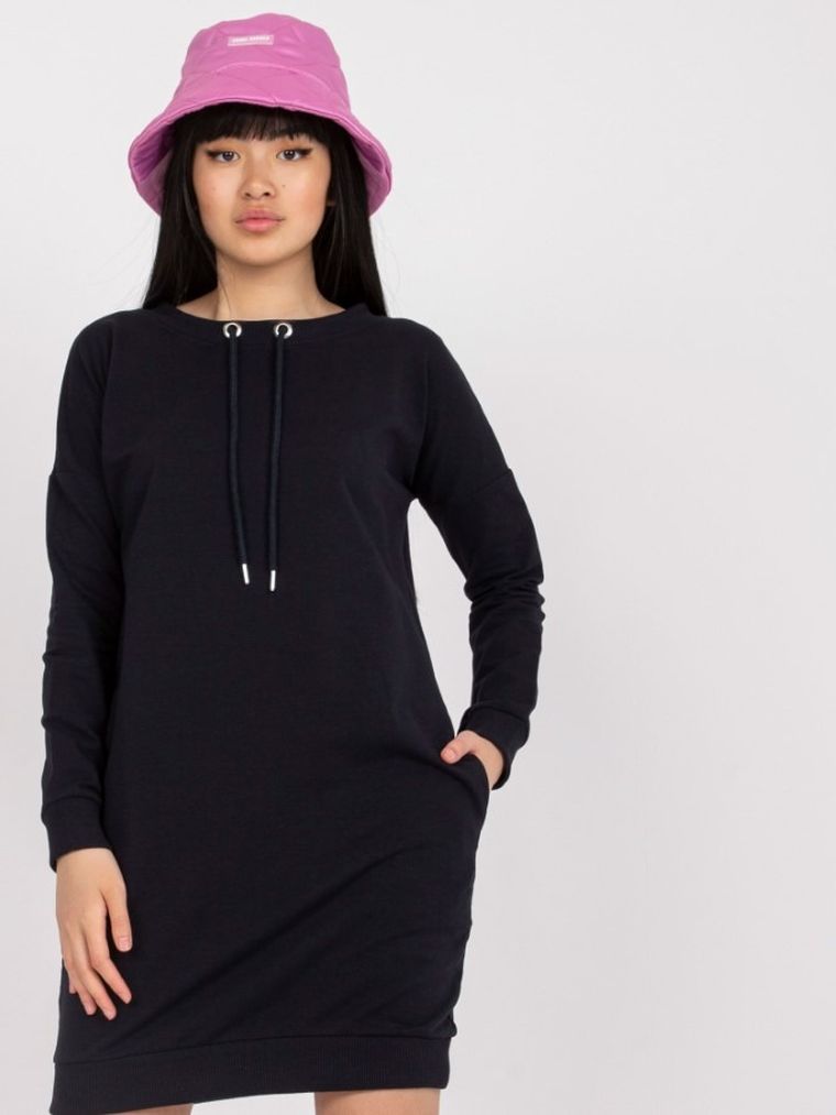 Sukienka damska, granatowa, Basic Feel Good