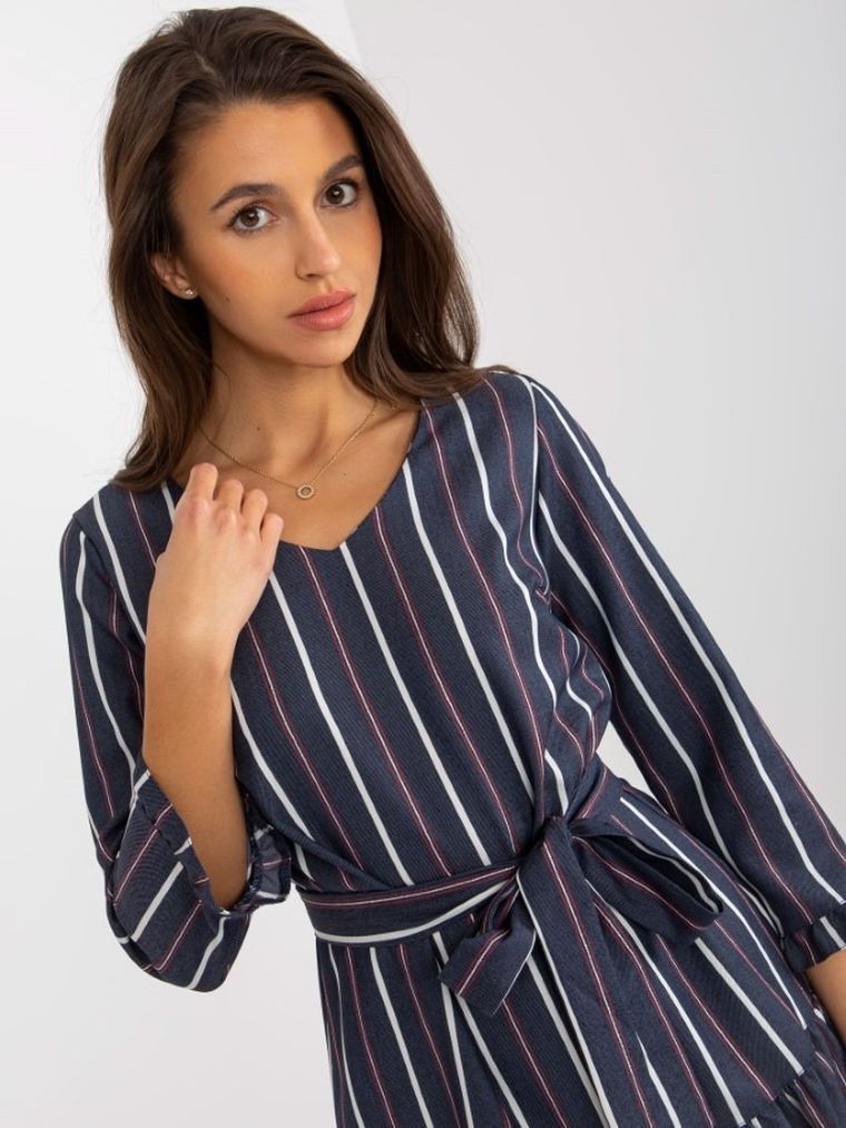 Sukienka damska, granatowa, Lakerta