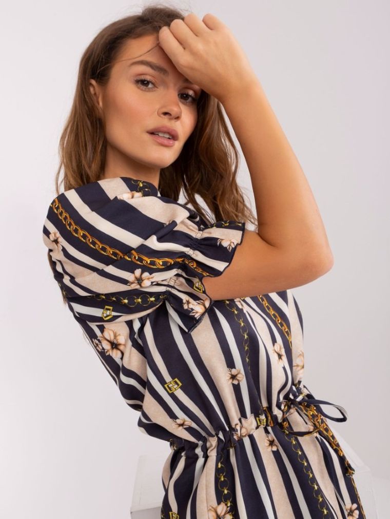 Sukienka damska, granatowa, Lakerta