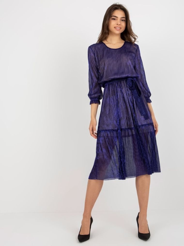 Sukienka damska, granatowa, Lakerta