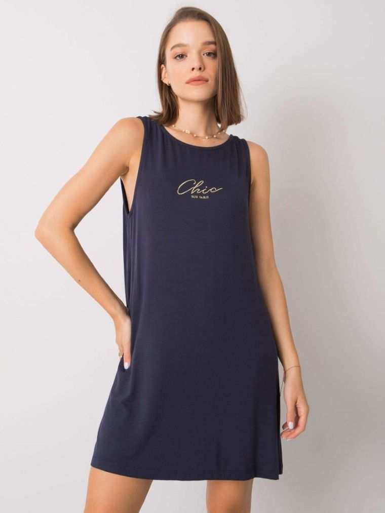 Sukienka damska, granatowa, Rue Paris