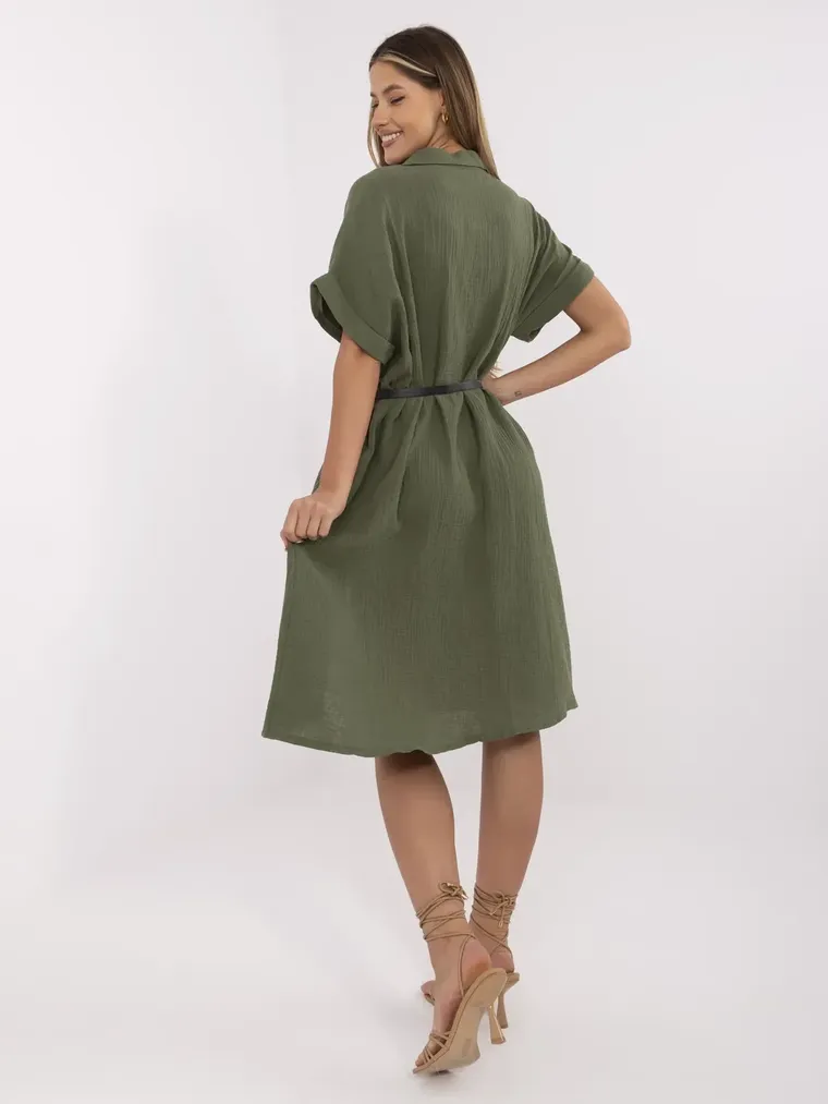 Sukienka damska, khaki, Italy Moda