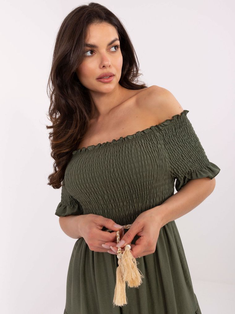 Sukienka damska, khaki, Italy Moda