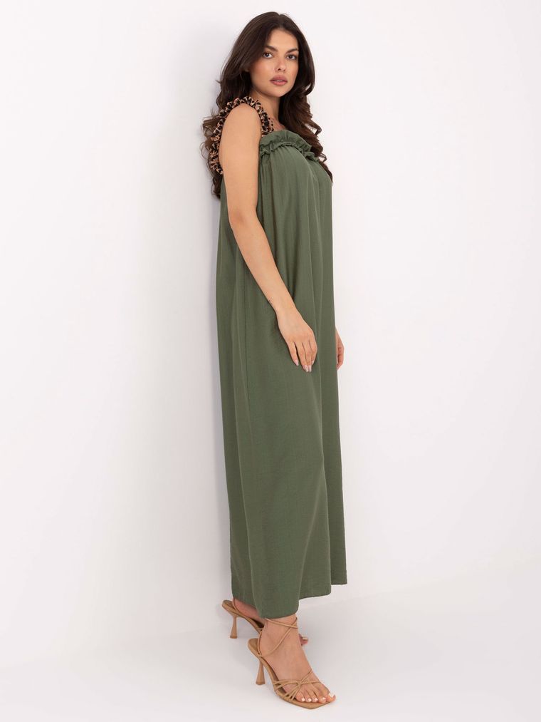 Sukienka damska, khaki, Italy Moda