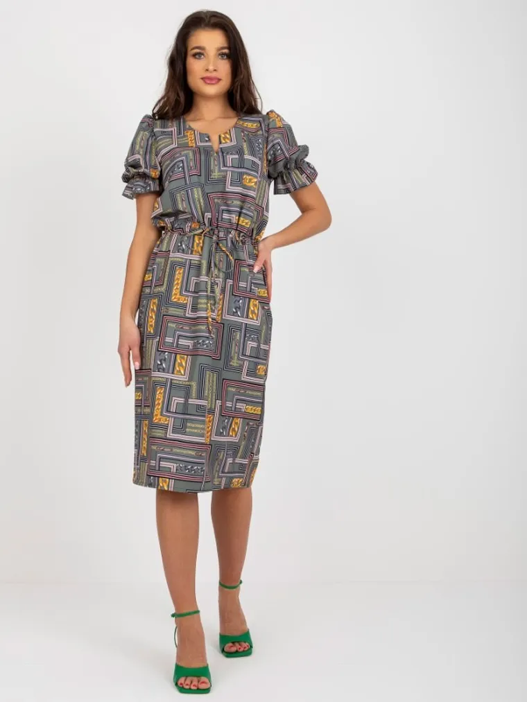 Sukienka damska, khaki, Lakerta