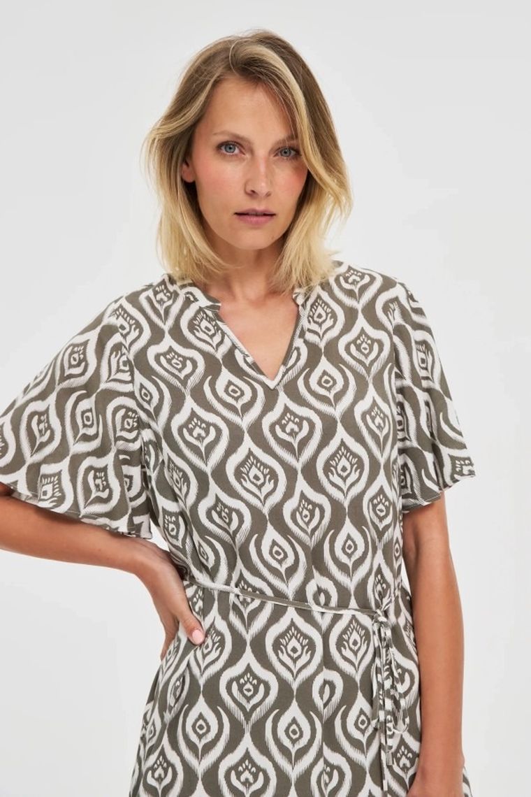 Sukienka damska, khaki, Moodo