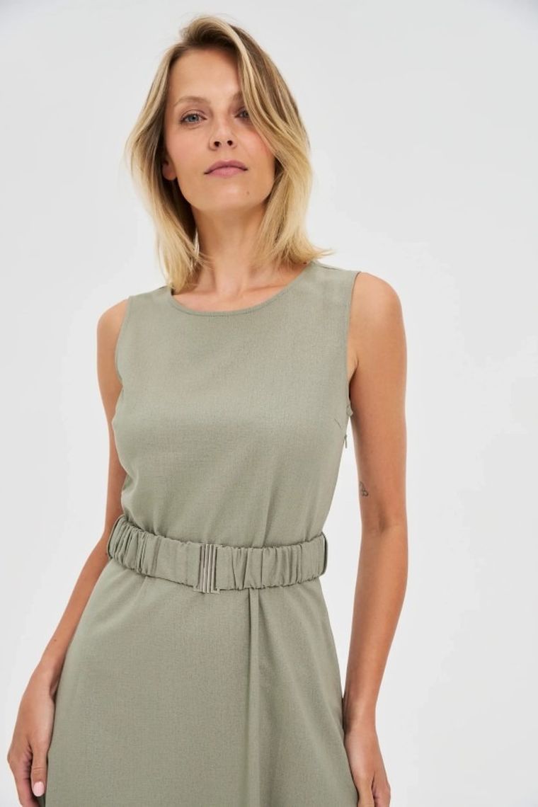 Sukienka damska, khaki, Moodo
