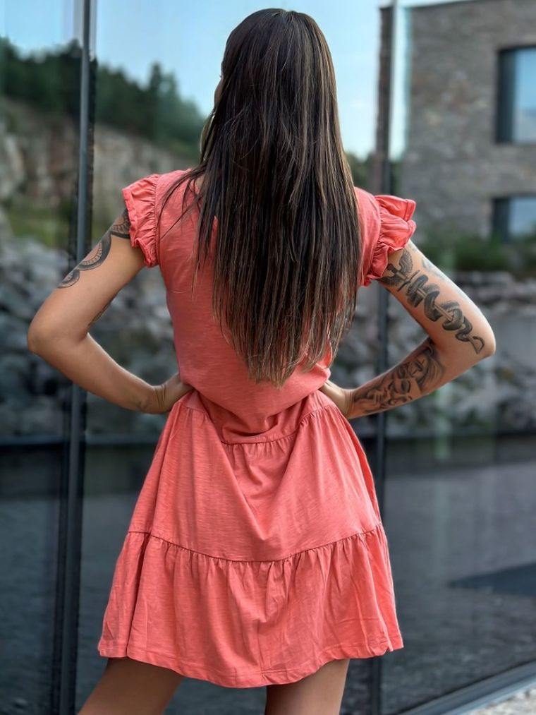 Sukienka damska, koralowa, Mayflies