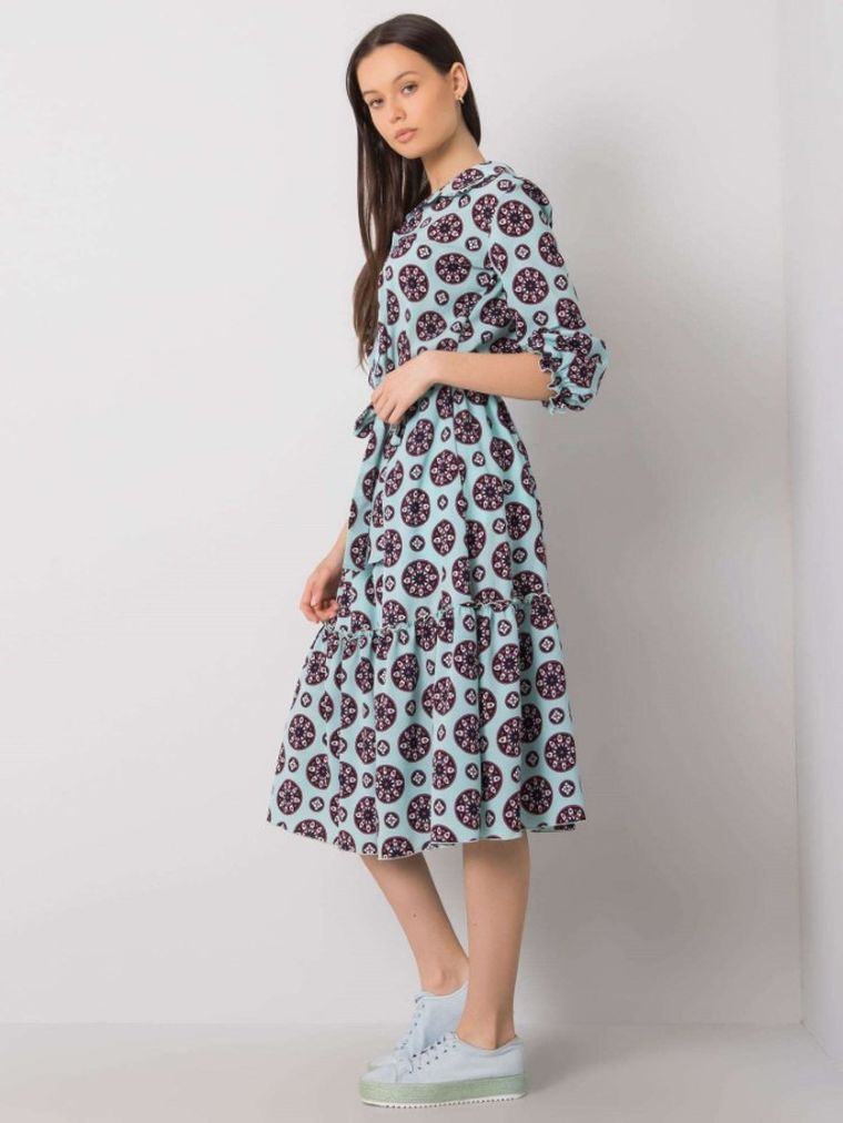 Sukienka damska, miętowa, Lakerta