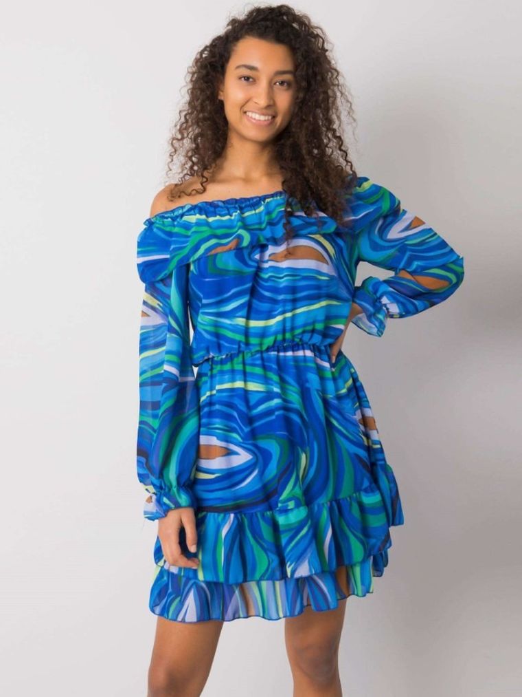 Sukienka damska, niebieska, Italy Moda