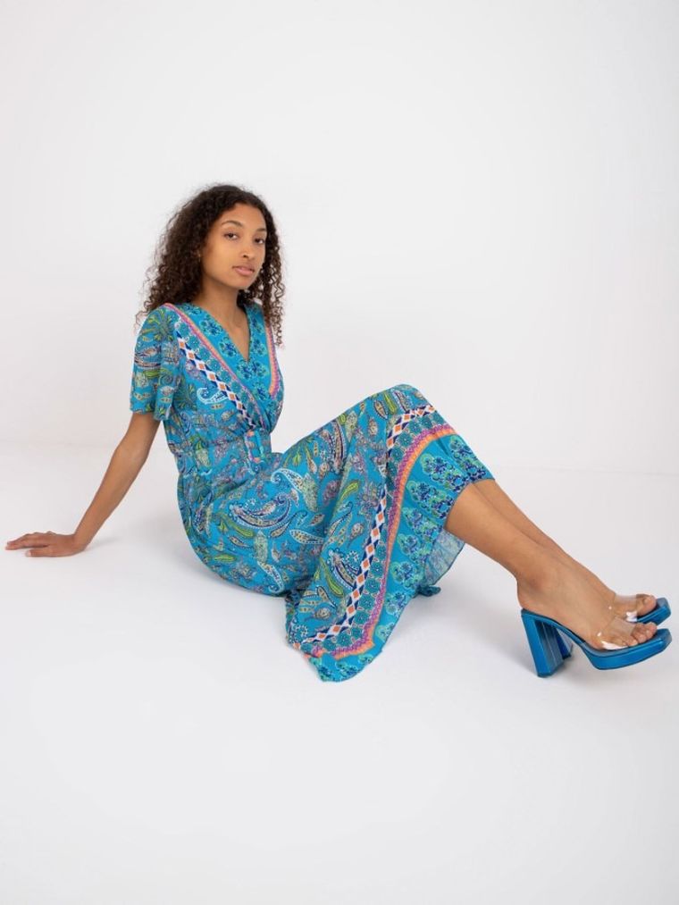 Sukienka damska, niebieska, Italy Moda