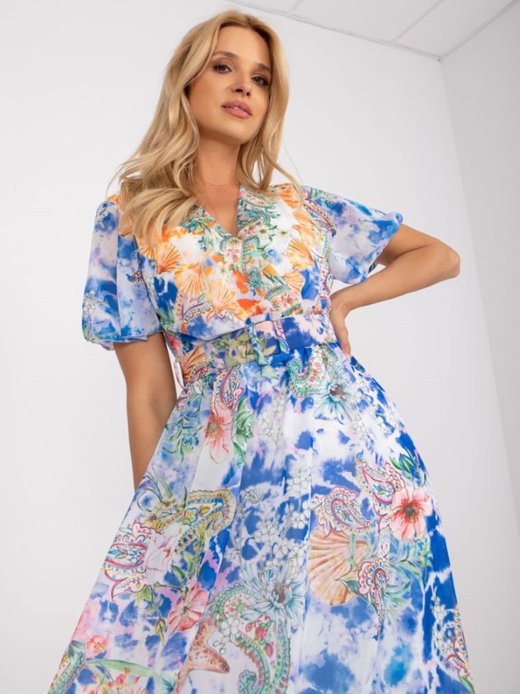 Sukienka damska, niebieska, Italy Moda