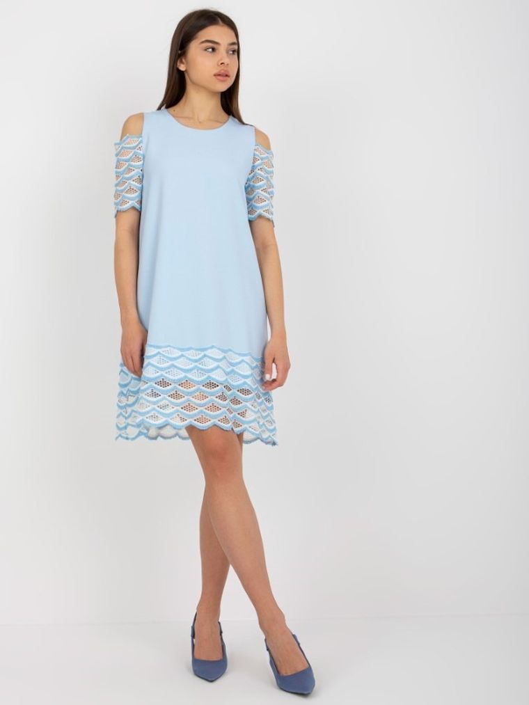 Sukienka damska, niebieska, Lakerta