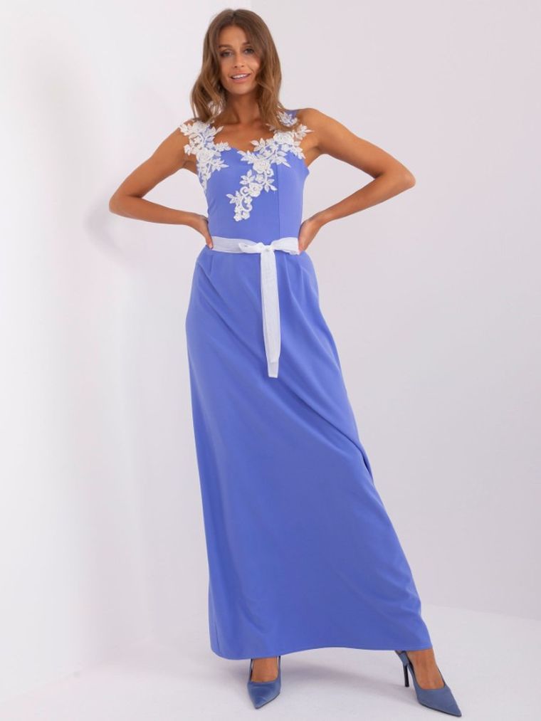 Sukienka damska, niebieska, Lakerta